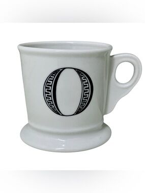 Anthropologie Monogram Coffee Tea Initial Mug Letter O Shaving Style Cup